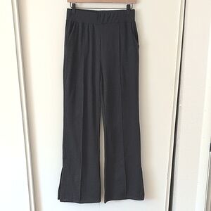 Ebb & Flow Womens Medium Flared Pull On Pants Gray Yoga Athleisure Activewear